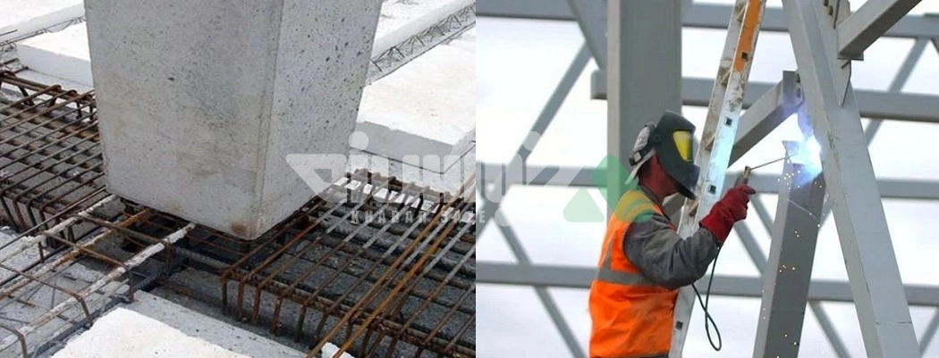 مقایسه اسکلت فلزی و بتنی