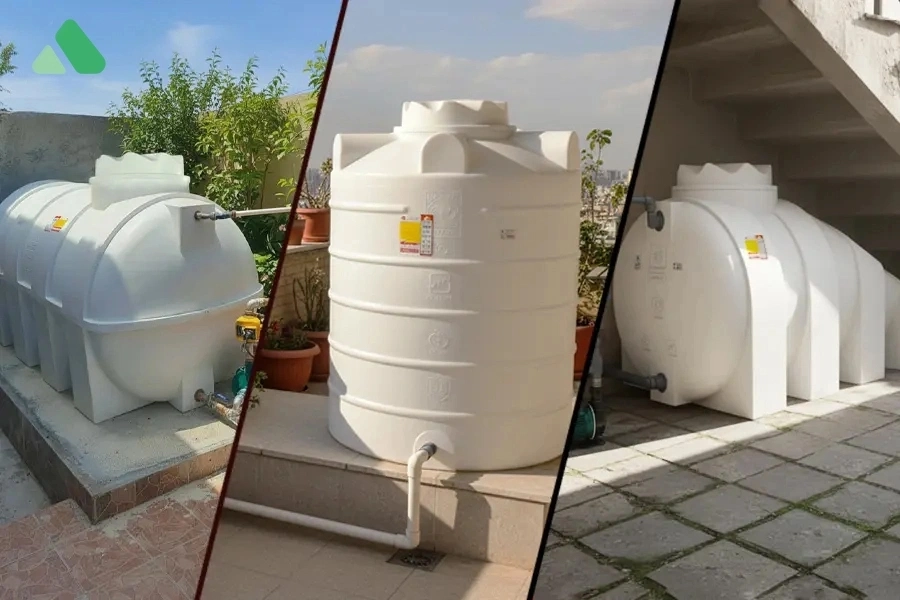 راهنمای انتخاب بهترین مخزن آب برای ساختمان + مقایسه ویژگیهای انواع مخزن آب