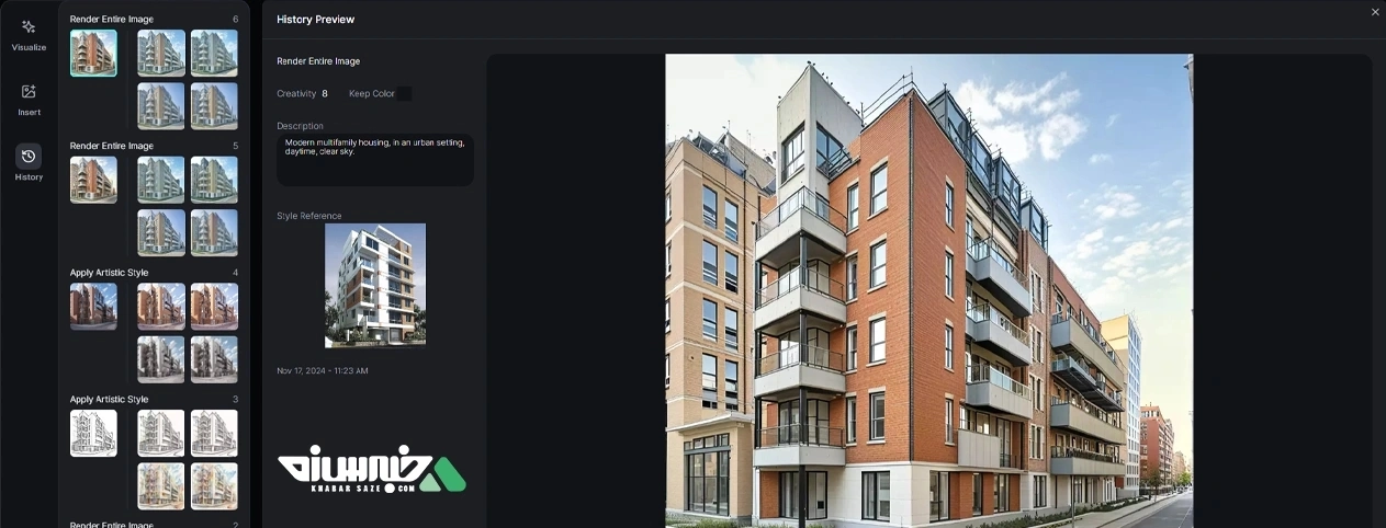 سایتهای طراحی نمای ساختمان با هوش مصنوعی